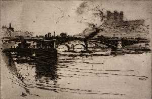 (Paris Scene River Scene) ( 2)