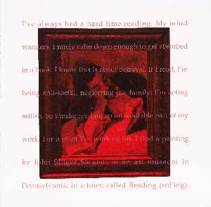I've Always Had a Hard Time Reading, from the portfolio Red Read