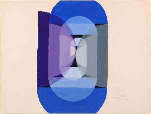 Blue Gray Violet Wheel (from series, the Mathematical Basis of the Arts)