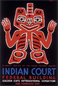 Couverture Conception de les haïda Indiens , Alaska