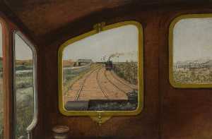 View through the Front Window of a Steam Locomotive