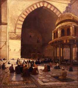 The Hour of Prayer (also known as Interior of the Mosque of Sultan Beni Hassan, Cairo)