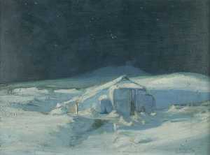 Shackleton's Snow Covered Hut at Cape Royds