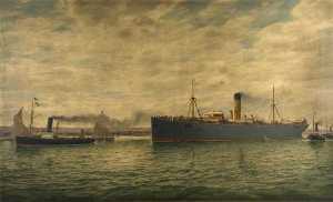 SS 'Winkfield' Bound for South Africa with Troops, July 1890