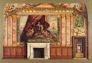 Chimney Wall, Queens Drawing Room, Hampton Court (scale copy)