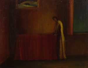 Figure in an Interior (recto)
