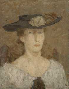 Portrait of a Woman in a Brimmed Hat