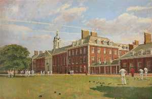 Playing Bowls on the Lawn of the Royal Hospital Chelsea