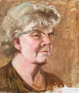 Portrait of a Woman Wearing Glasses (verso)