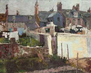 Houses at Arbroath (recto)