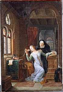 Héloïse embrassant la vie monastique