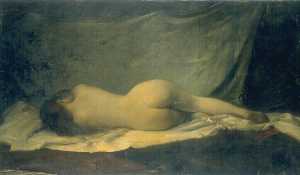 Femme nue couchée de dos