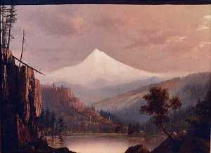 Mount Hood, Sunset, (painting)