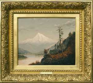 Mt. Hood, Columbia River, (painting)