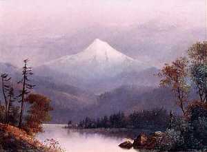 Mt . Capuche , Coucher du soleil , ( peinture )