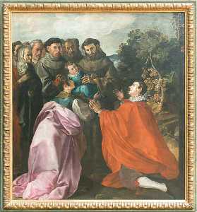 Guérison de saint Bonaventure enfant par saint François