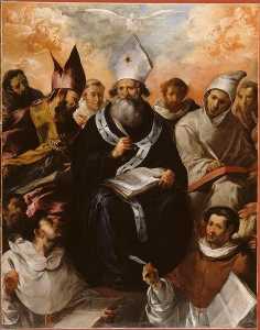 Saint Basile dictant sa doctrine