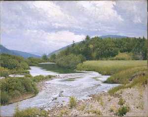 Margaree Riffles (Wandering River), (painting)