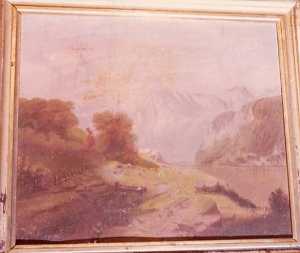 (Mountain Scene with Fjord), (painting)