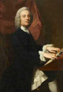Portrait of an Unidentified Man Playing a Spinet (formerly called 'Thomas Arne')