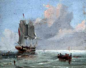 Sailing Ship Painted for Captain Marya