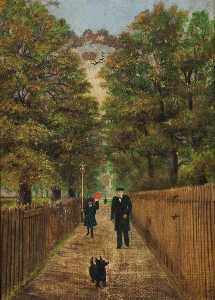 Crows Walk, Bruce Grove, with the Station Master in 1880