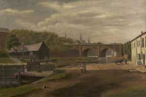 Barton Aqueduct and Lock on River Irwell