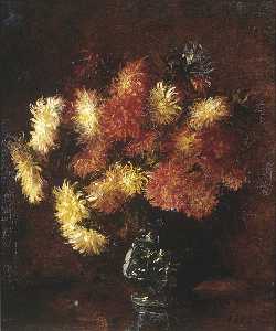 Chrysanthemums in a Vase