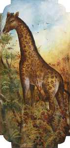 R. Edwards' 'Galloping Horses' Jungle Animals, Giraffe (centre shutter)