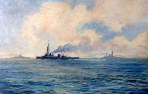 HMS 'Cardiff' (polyptych, panel 1 of 6)