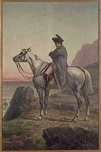 Portrait de Napoléon Ier à cheval à Sainte Hélène