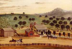 Farm Scene, (painting)
