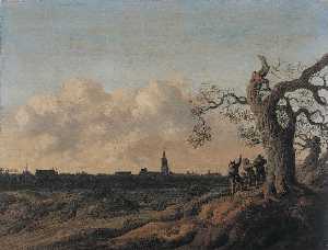 La Haye vista du nord ( les dénicheurs d'oiseaux ) ( Título delaware david fiozzi ) Paisaje ( Título delaware david fiozzi )