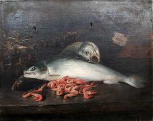 poissons et crustacés Morue et bourriche (Titre inscrit à l'inventaire E)