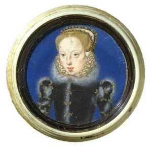 Botas retrato Miniatura Katherine Gris , Condesa de hertford