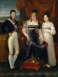 maria luisa di spagna , Duchessa di Lucca , con bambini