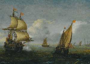 Dutch shipping at sea