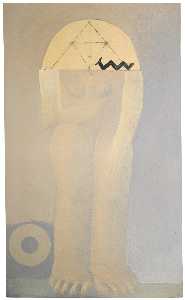 weiblich figur mit mask und Schlange ( figura femminile con la maschera e serpente )