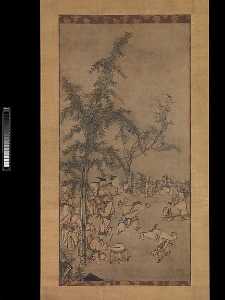 竹林 七 聖 図 Семь Мудрецы из самых бамбуковой роще