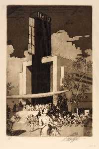 edificio italiano , Chicago Feria , 1933