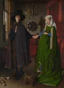 ジョバンニArnolfiniの肖像 と  彼の  妻
