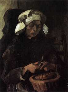 Peasant Woman Peeling Potatoes