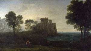 la enchantée Château ( également connu sous le nom Paysage avec Psyché dehors le palais de cupidon )