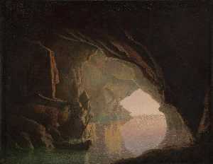 A Grotto in the Gulf of Salerno at Sunset