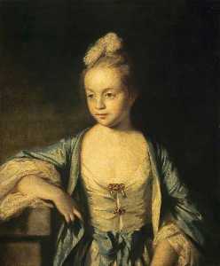 一个  小  女孩 (  可能 弗朗西丝夫人 斯科特 , 1750–1817 , 稍后 道格拉斯夫人 )