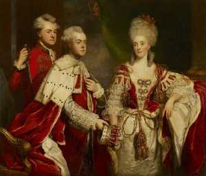 Giorgio , 2nd Conte Harcourt , sua moglie Elisabetta , e il fratello William