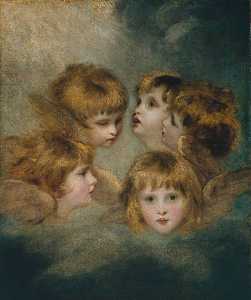A Child's Portrait in Different Views 'Angel's Heads'