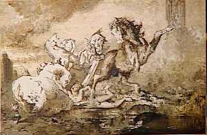 Diomède dévoré par ses chevaux