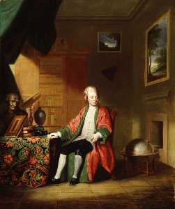 Supposto Ritratto william strickland ( 1731–1819 ) , nella sua Biblioteca ( davvero un membro del Towneley famiglia )