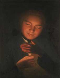 The Artist's Brother James, Holding a Candle